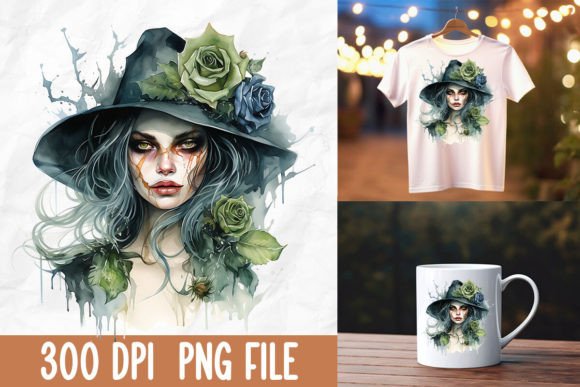 Download Grunge Gothic Spooky Green Witch Rose - Premium Resources